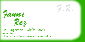 fanni rez business card